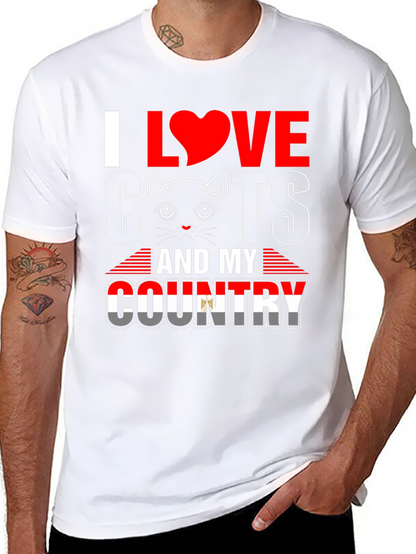 I Love Cats and My Country T-Shirt