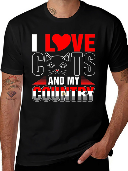 I Love Cats and My Country T-Shirt