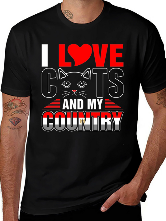 I Love Cats and My Country T-Shirt
