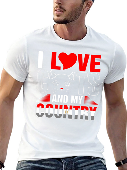 I Love Cats and My Country T-Shirt