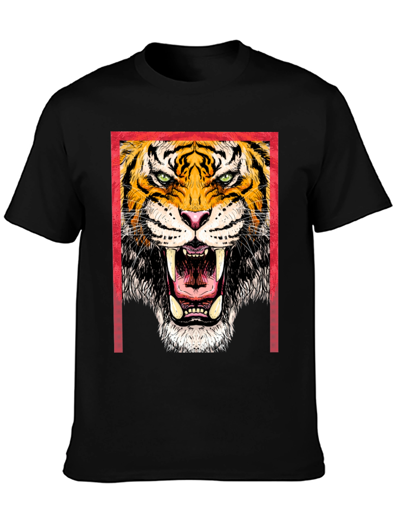 Bold Tiger Graphic Print T-Shirt