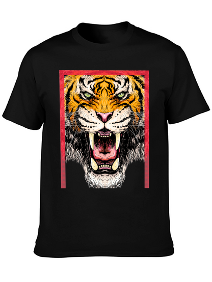 Bold Tiger Graphic Print T-Shirt