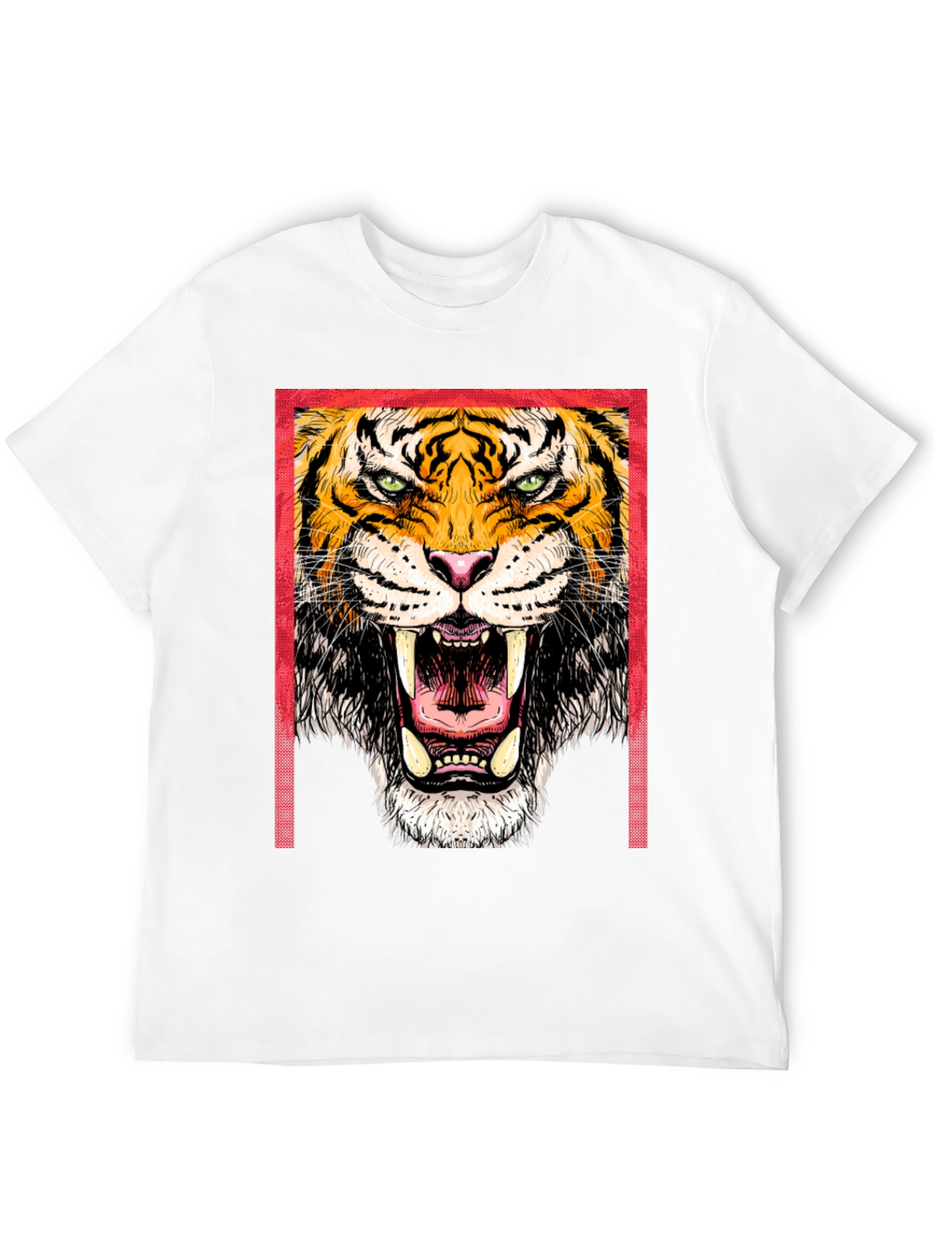 Bold Tiger Graphic Print T-Shirt