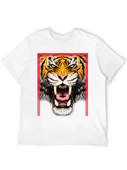 Bold Tiger Graphic Print T-Shirt