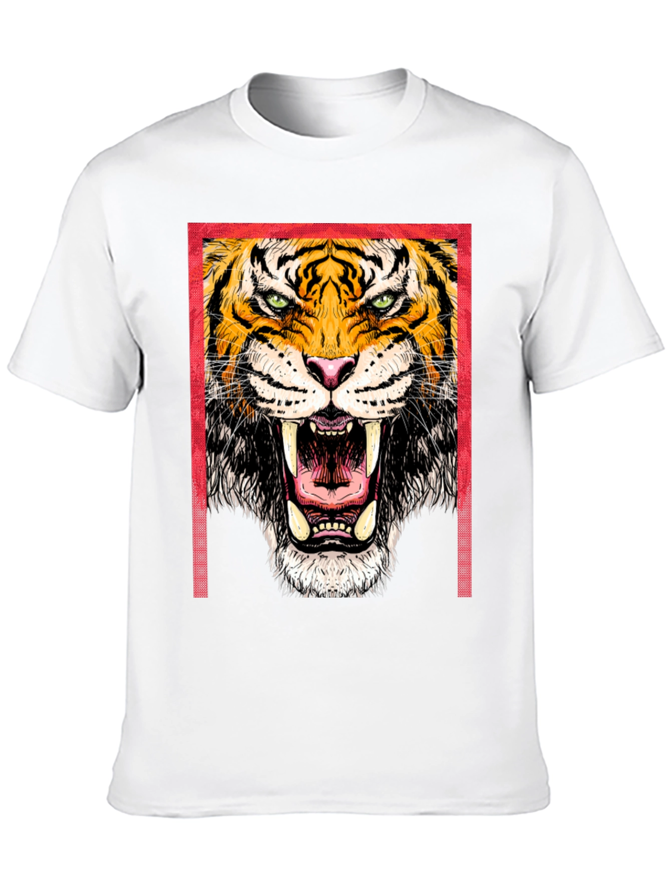 Bold Tiger Graphic Print T-Shirt