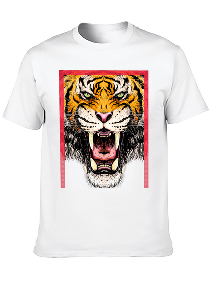 Bold Tiger Graphic Print T-Shirt