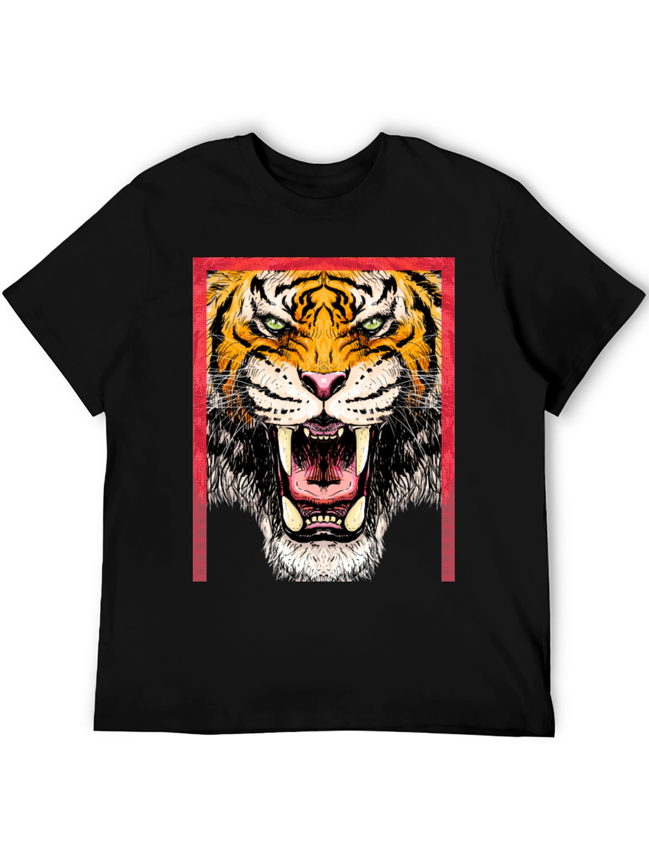 Bold Tiger Graphic Print T-Shirt