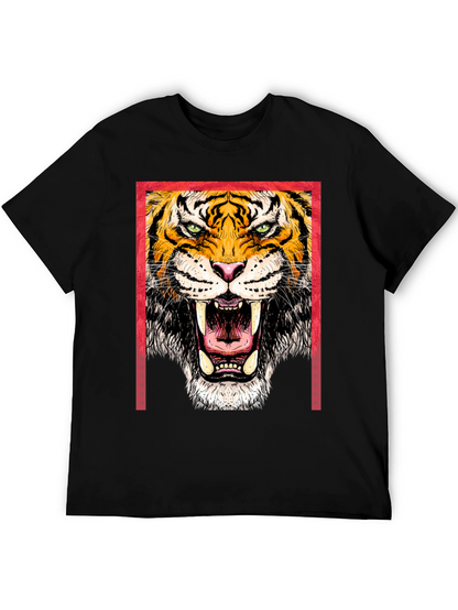 Bold Tiger Graphic Print T-Shirt