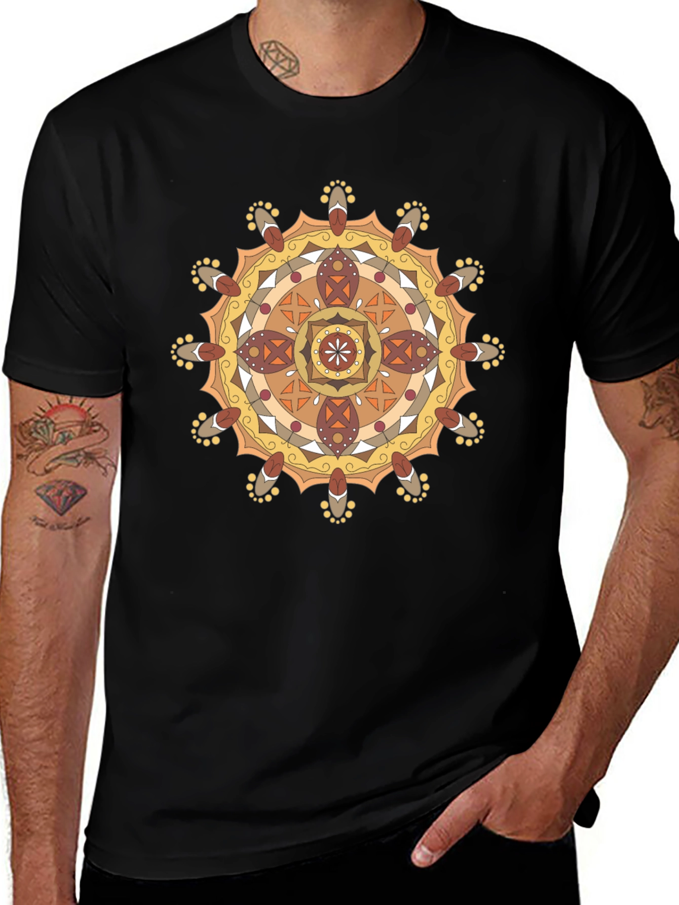 Mandala Graphic Black T-Shirt