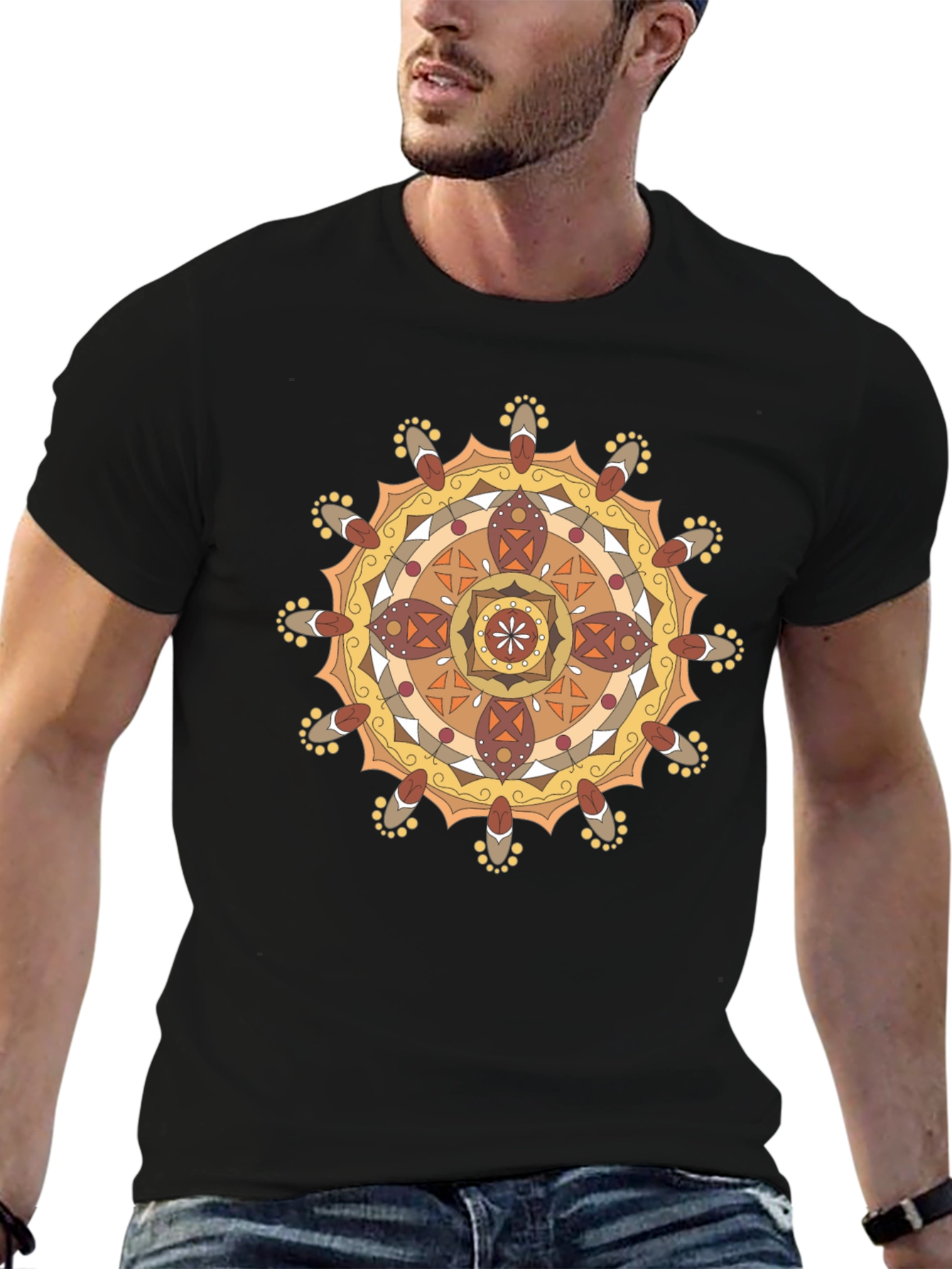 Mandala Graphic Black T-Shirt