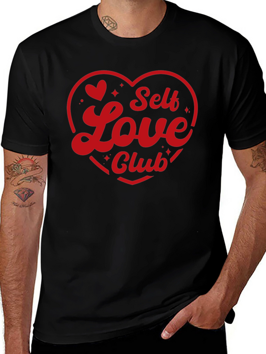 Self Love Club Graphic Tee - Trendy Heart Design