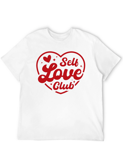 Self Love Club Graphic Tee - Trendy Heart Design
