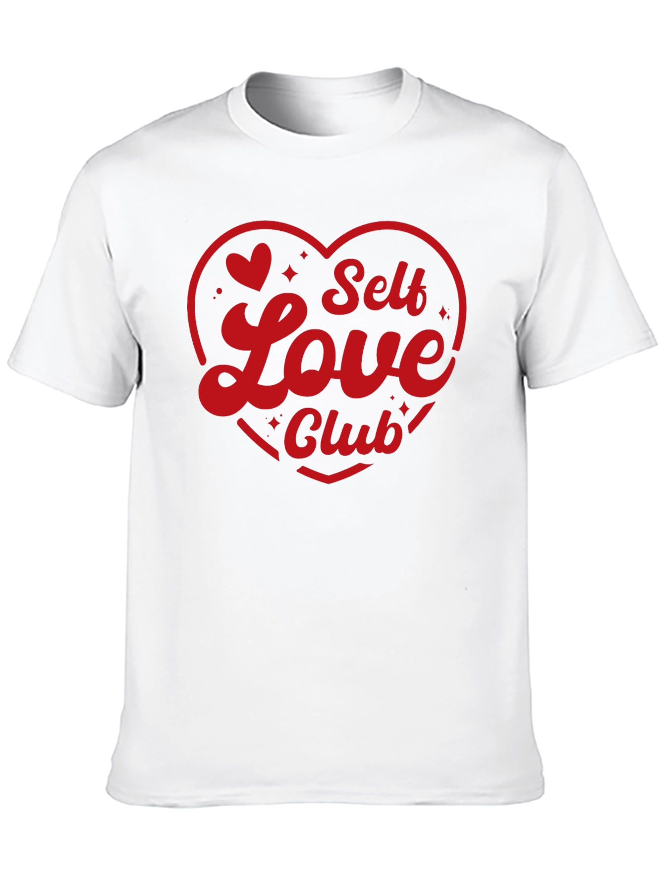 Self Love Club Graphic Tee - Trendy Heart Design