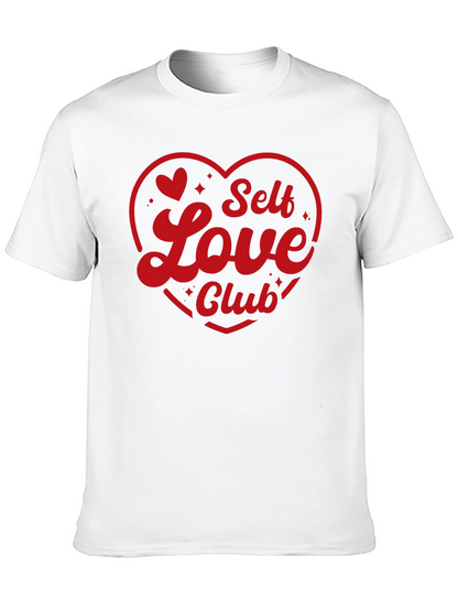 Self Love Club Graphic Tee - Trendy Heart Design