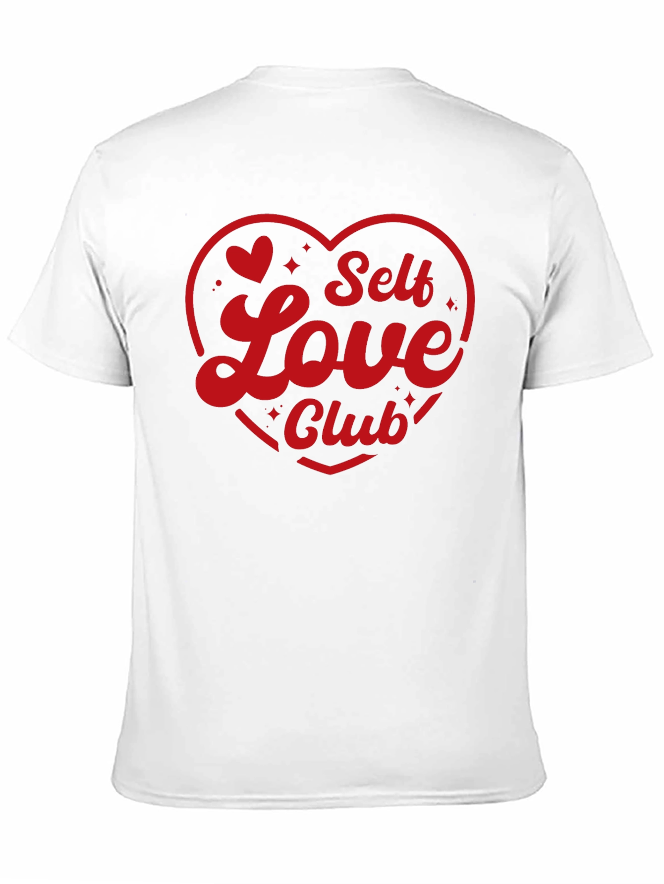 Self Love Club Graphic Tee - Trendy Heart Design