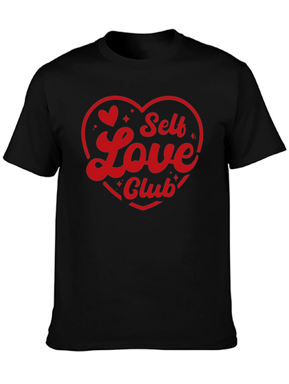 Self Love Club Graphic Tee - Trendy Heart Design