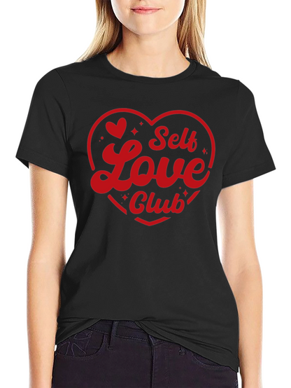 Self Love Club Graphic Tee - Trendy Heart Design