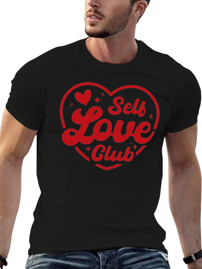 Self Love Club Graphic Tee - Trendy Heart Design