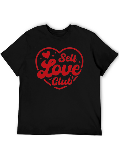 Self Love Club Graphic Tee - Trendy Heart Design