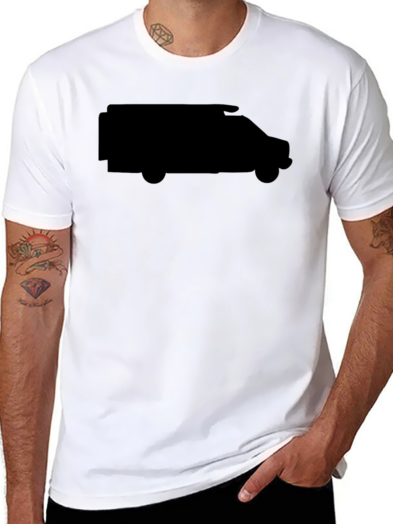 Black Van Graphic Tee - Mens Casual Shirt