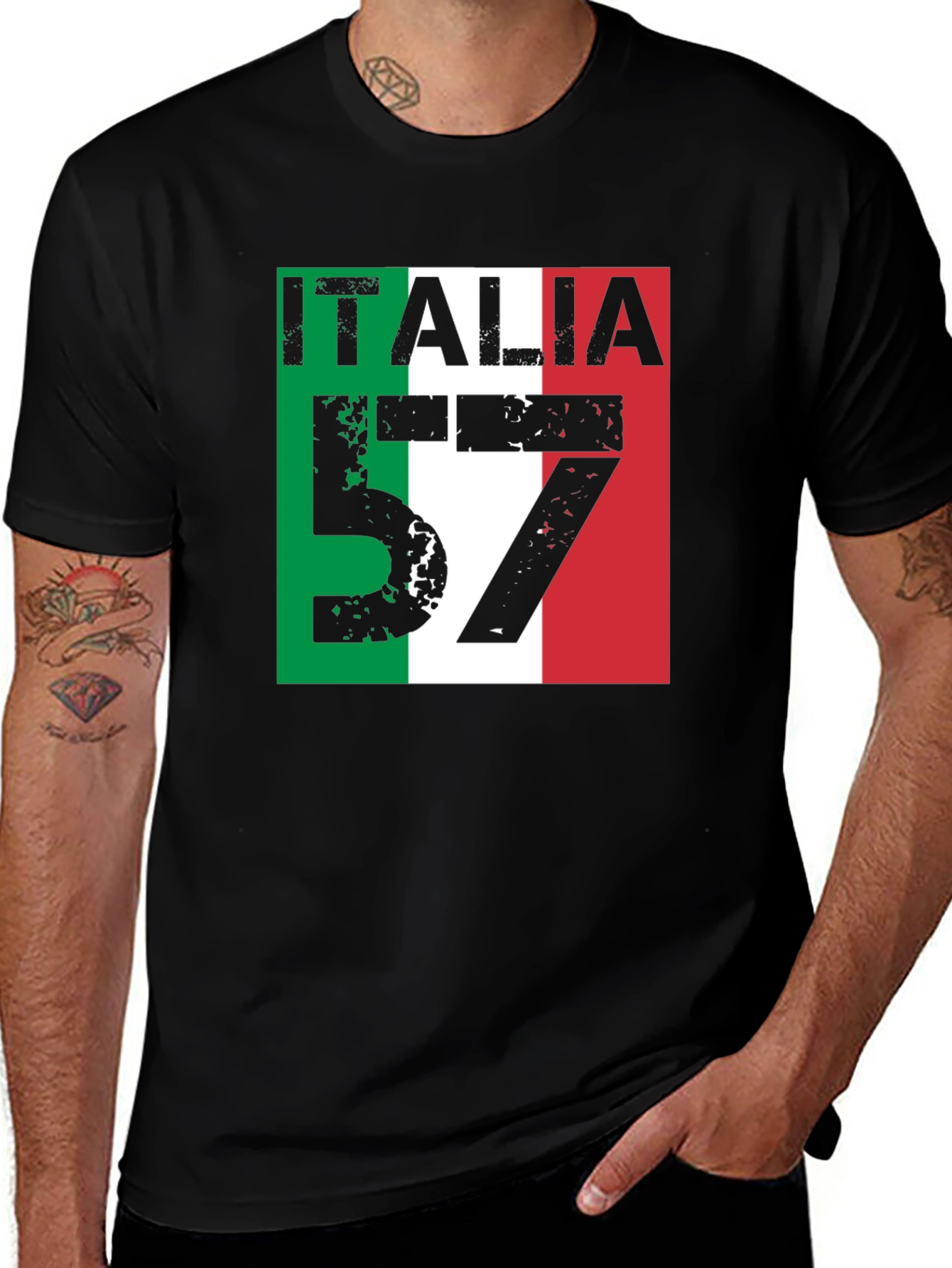 Italia 57 Mens Graphic Tee - Italian Pride T-Shirt