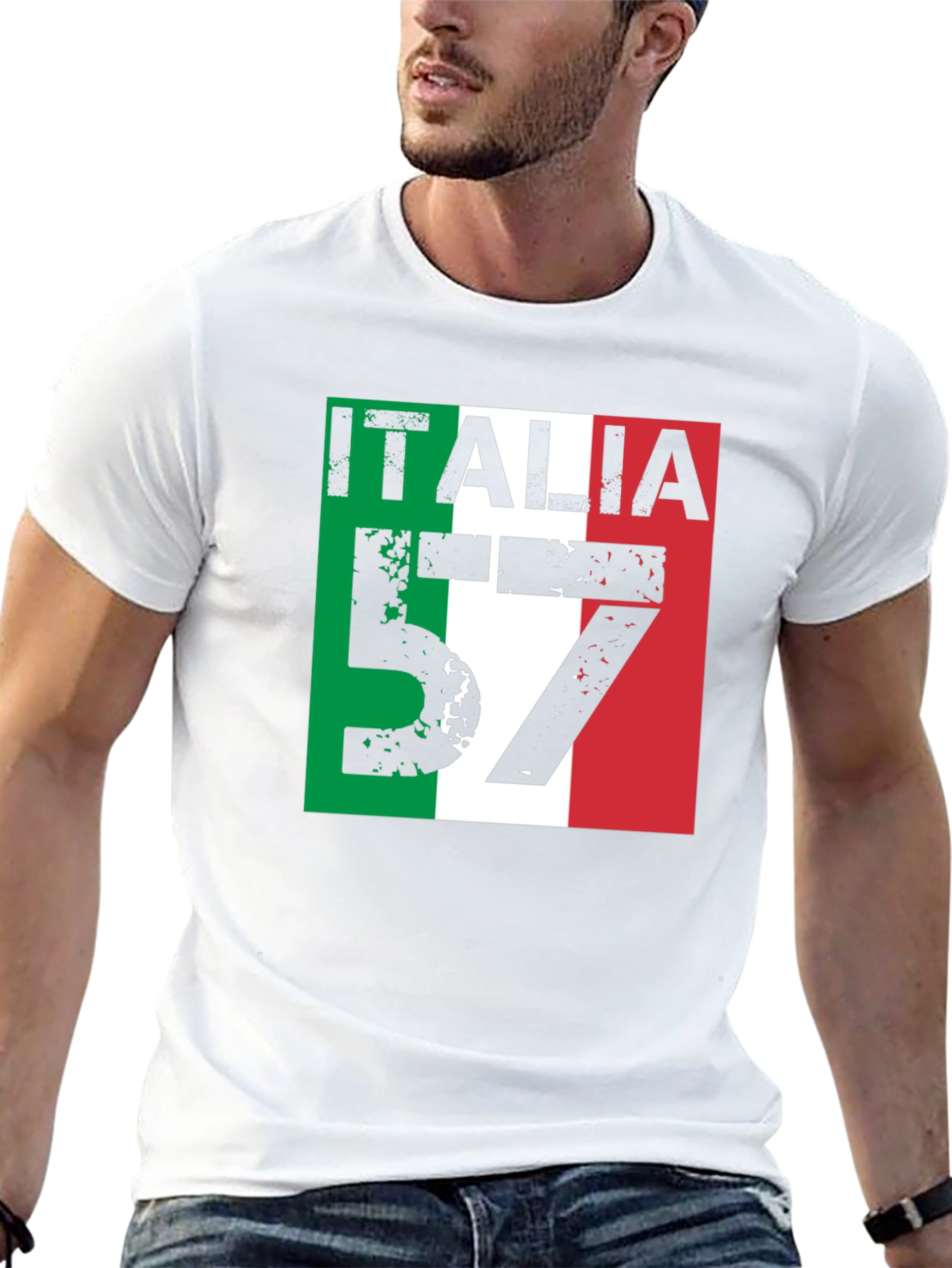 Italia 57 Mens Graphic Tee - Italian Pride T-Shirt