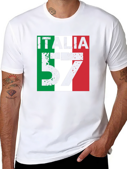 Italia 57 Mens Graphic Tee - Italian Pride T-Shirt