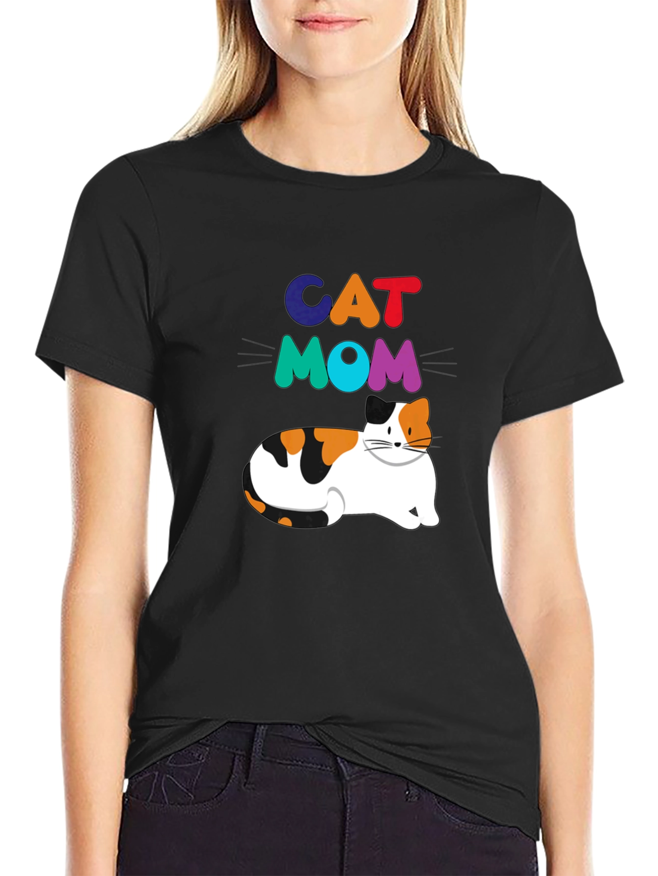 Cat Mom Graphic T-Shirt - Trendy Pet Lover Tee