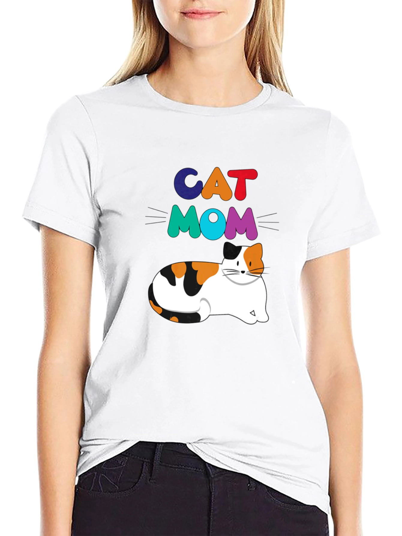 Cat Mom Graphic T-Shirt - Trendy Pet Lover Tee