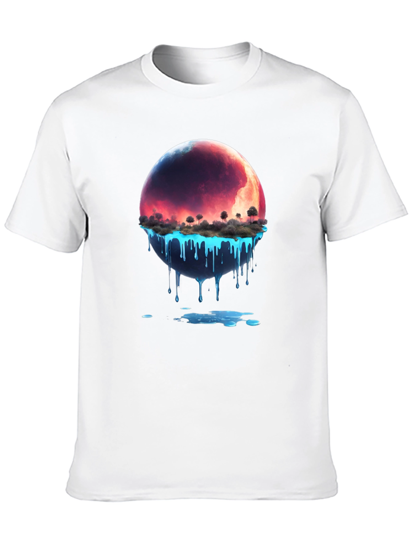 Melting Planet Graphic Tee - Unique Design