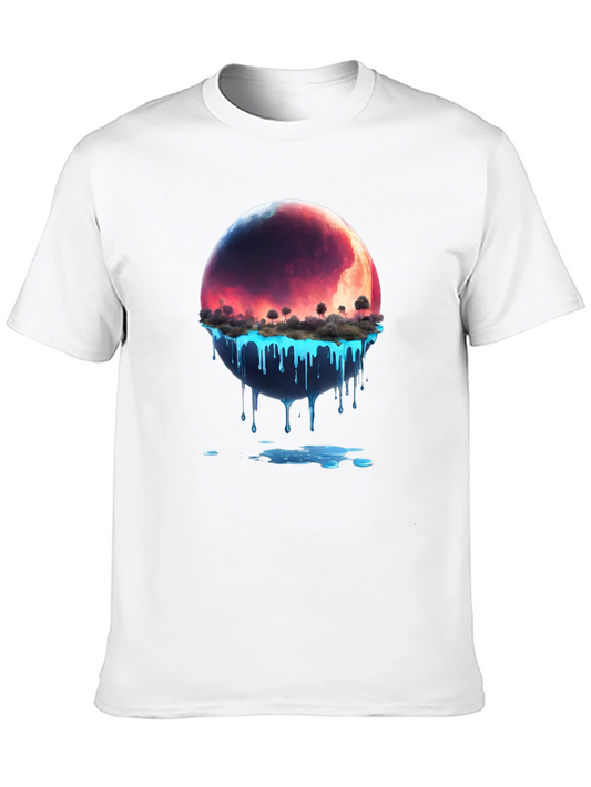 Melting Planet Graphic Tee - Unique Design