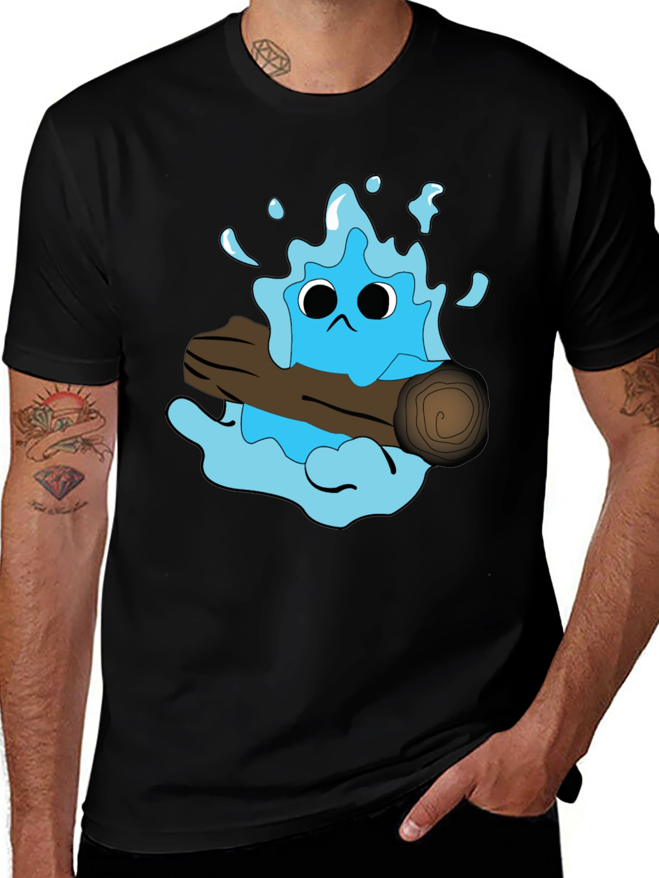 Cartoon Water Monster T-Shirt - Funny Graphic Tee