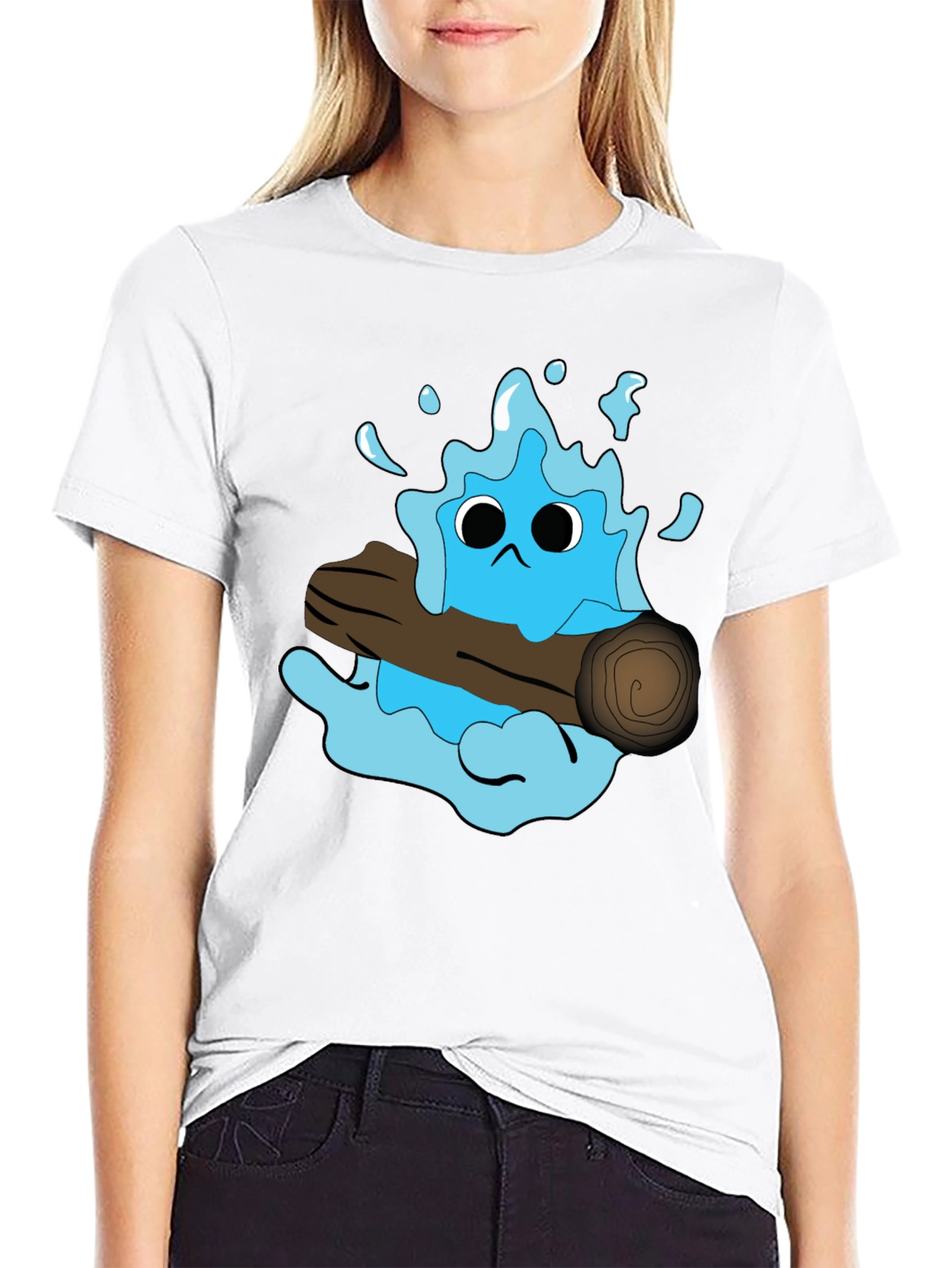 Cartoon Water Monster T-Shirt - Funny Graphic Tee