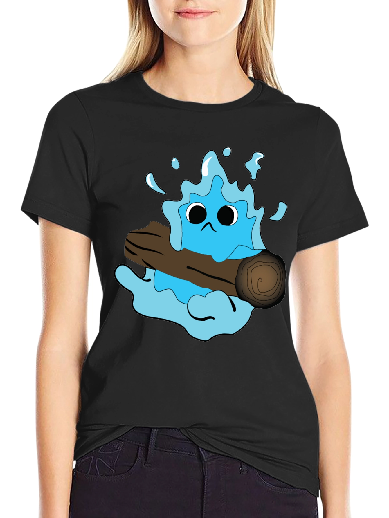 Cartoon Water Monster T-Shirt - Funny Graphic Tee