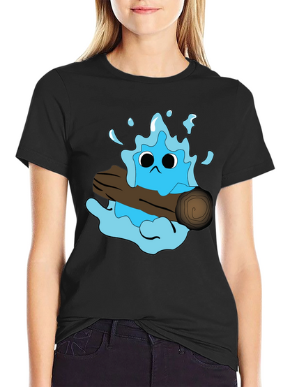 Cartoon Water Monster T-Shirt - Funny Graphic Tee