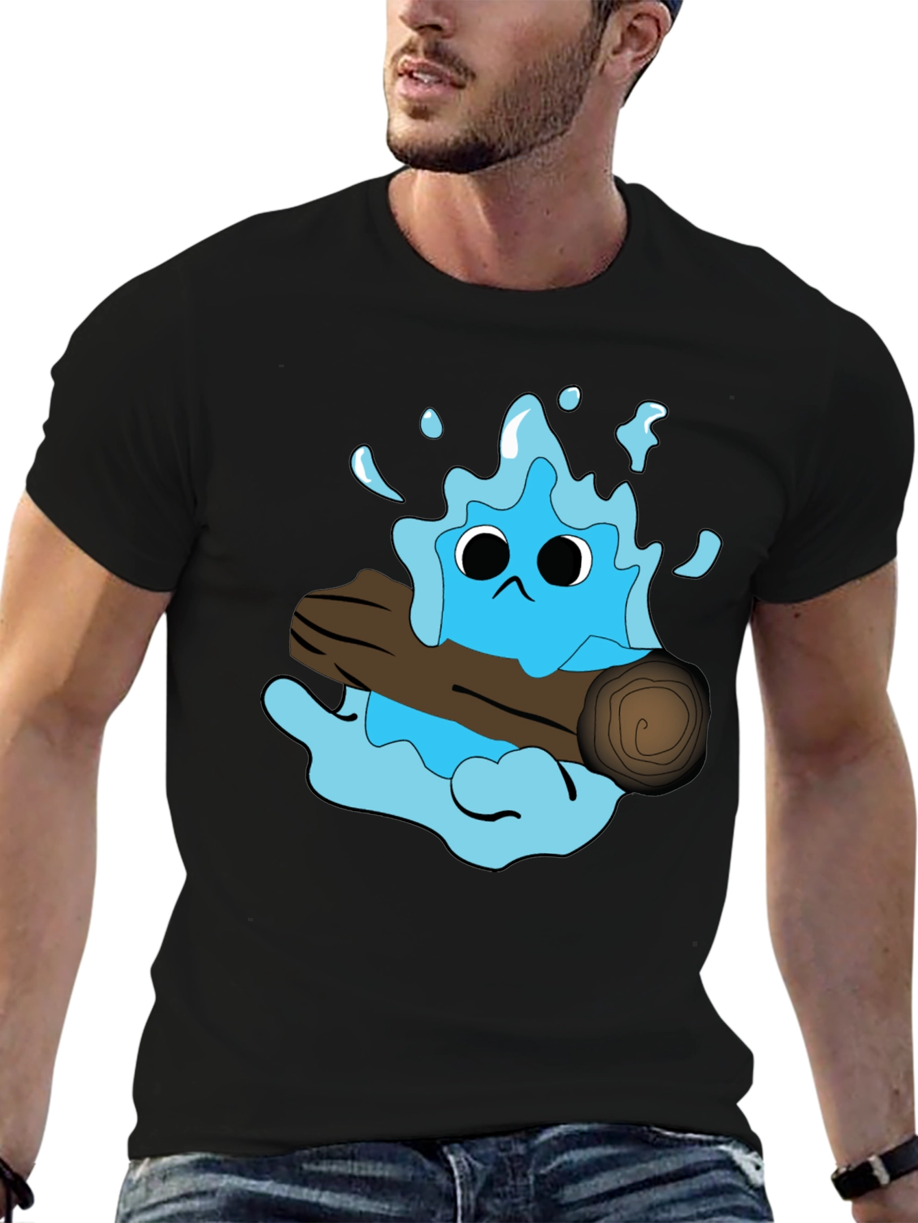 Cartoon Water Monster T-Shirt - Funny Graphic Tee
