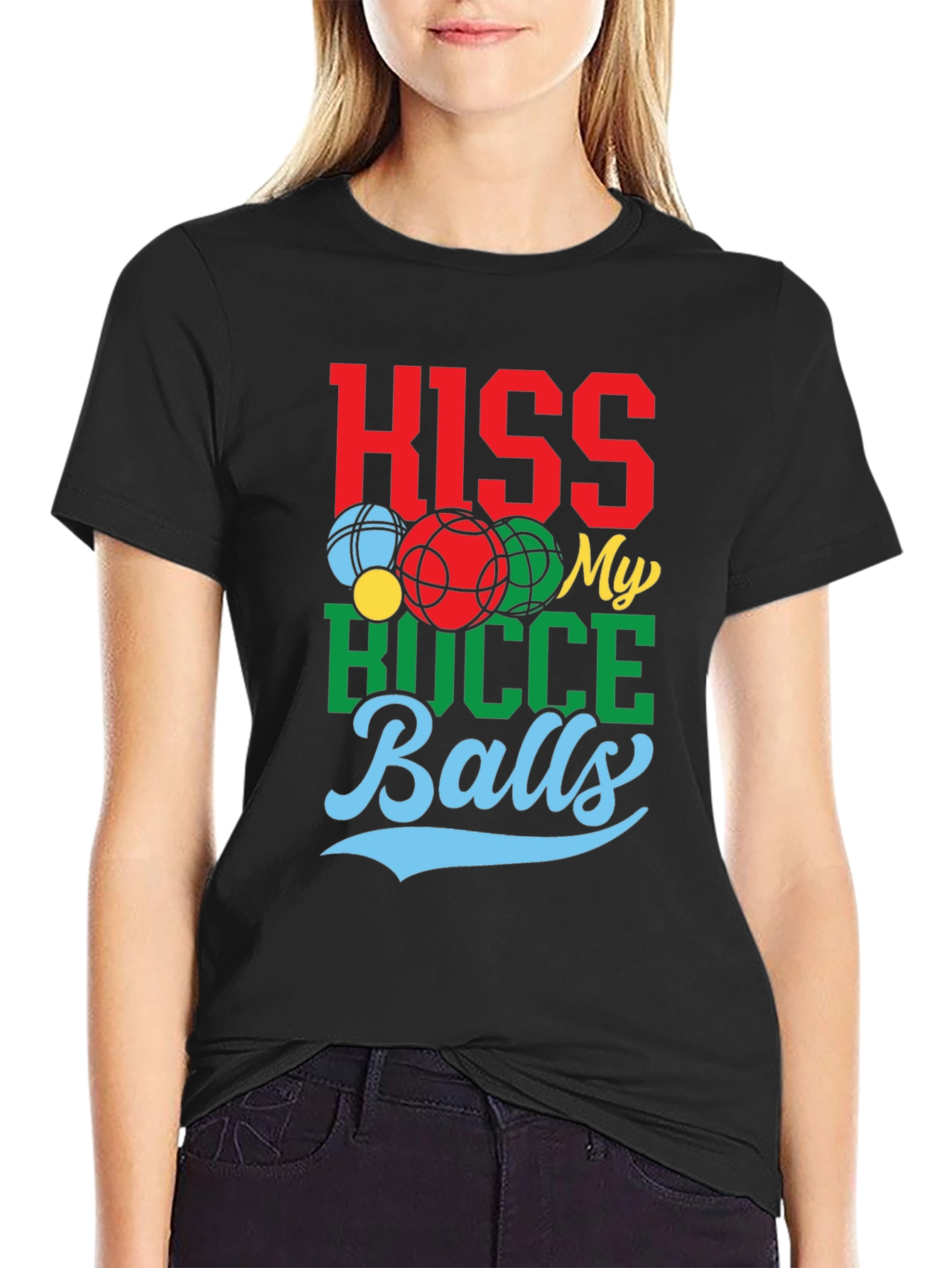 Kiss My Bocce Balls Graphic Tee