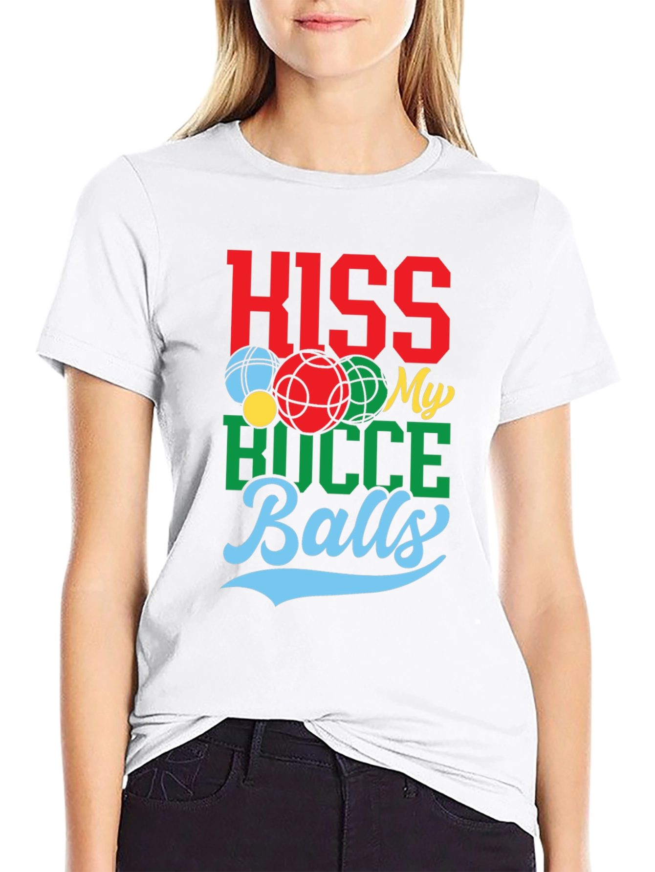 Kiss My Bocce Balls Graphic Tee