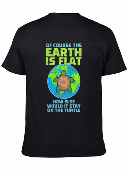 Flat Earth Turtle Humor T-Shirt