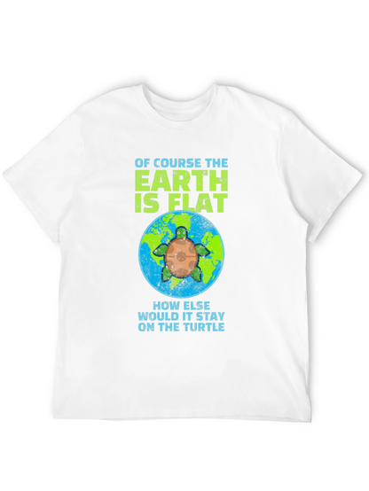 Flat Earth Turtle Humor T-Shirt