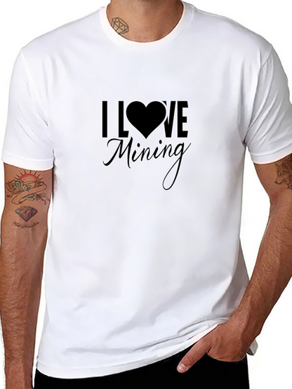 I Love Mining Black T-Shirt