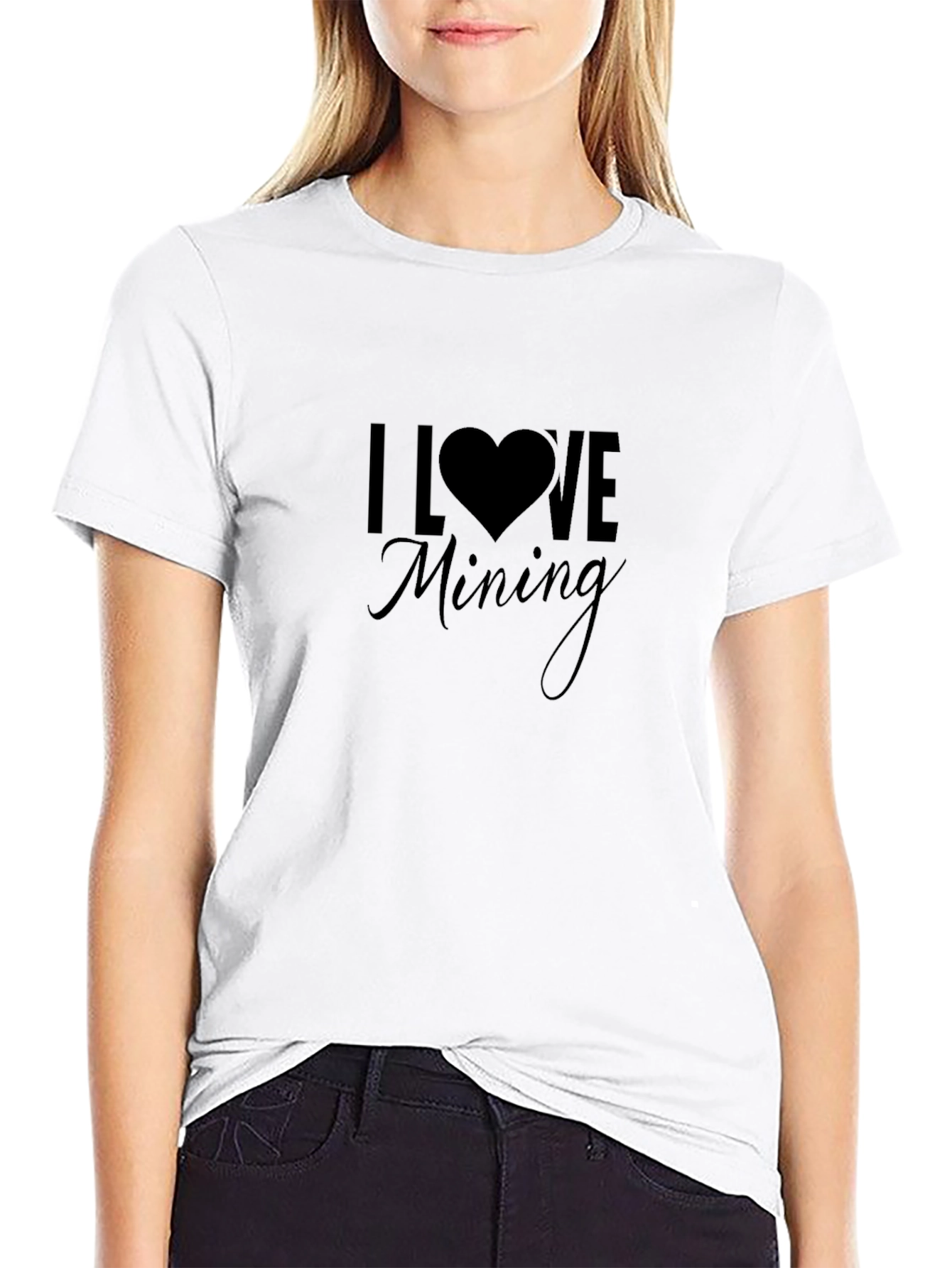 I Love Mining Black T-Shirt