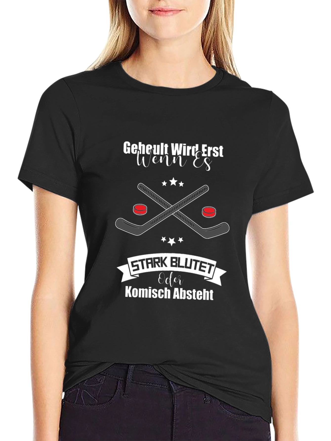 Funny Hockey Player Graphic T-Shirt