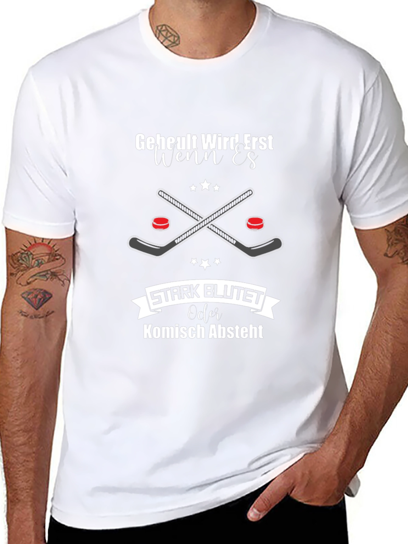 Funny Hockey Player Graphic T-Shirt