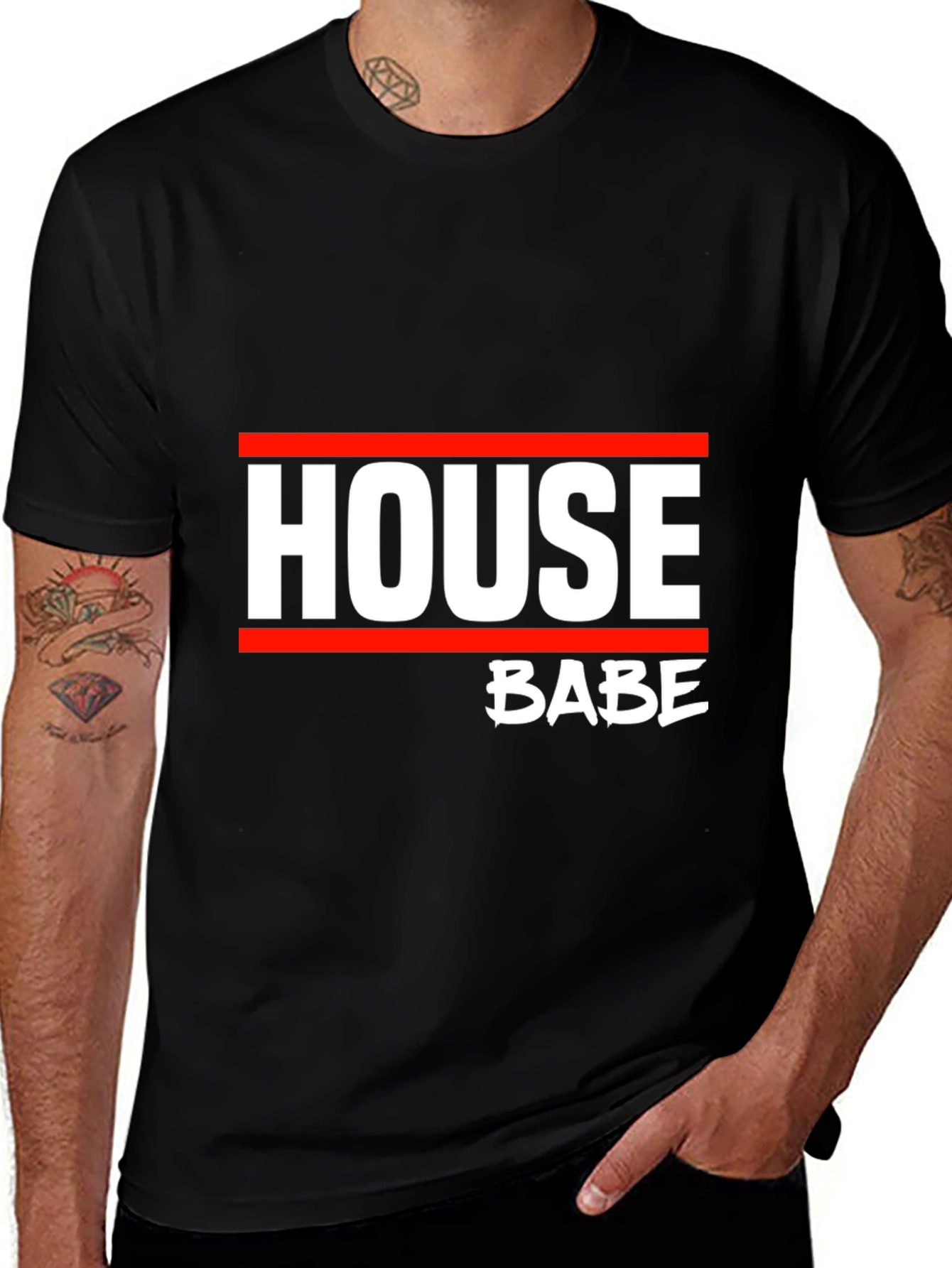 House Babe Graphic Tee - Black