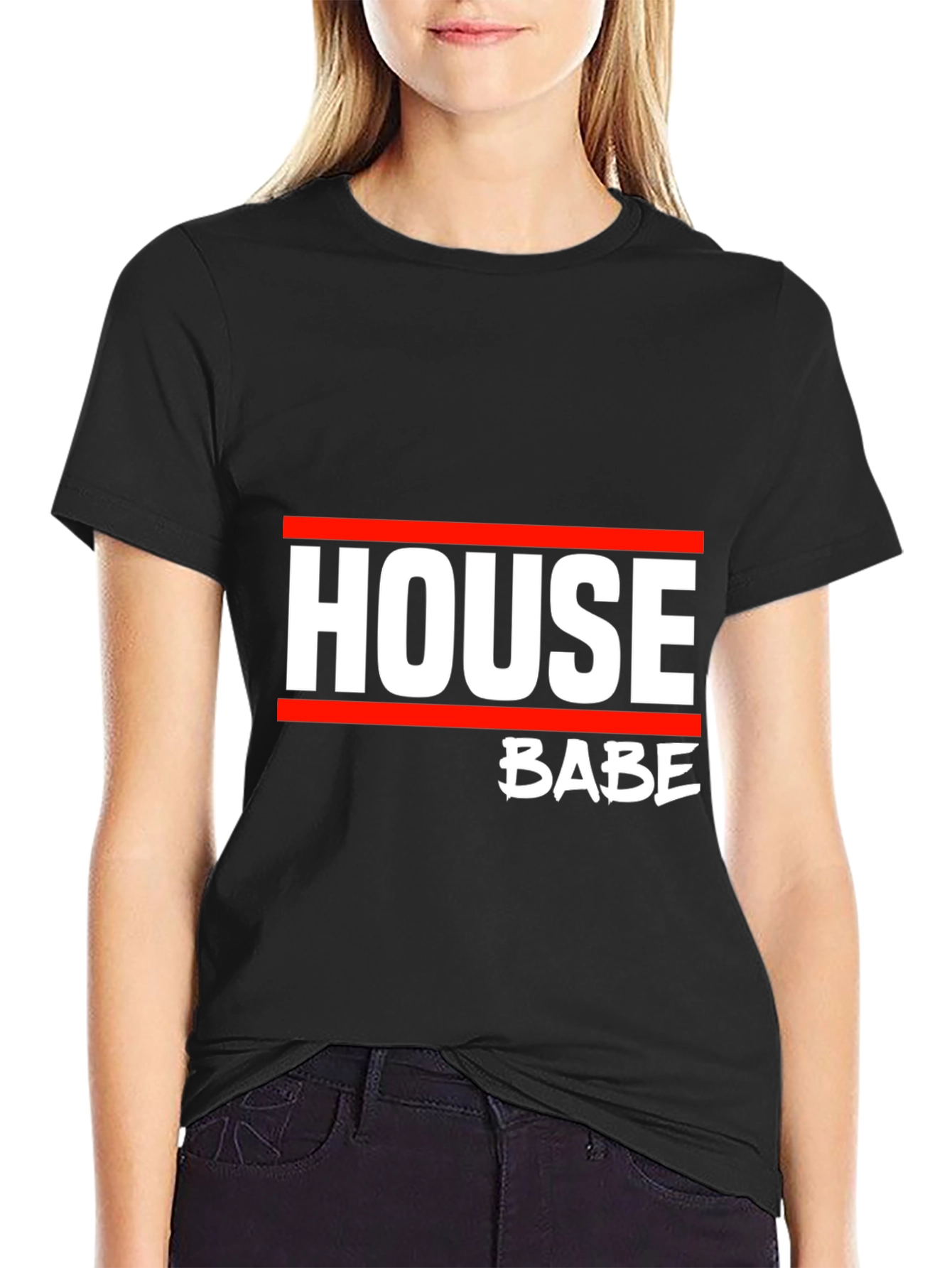 House Babe Graphic Tee - Black