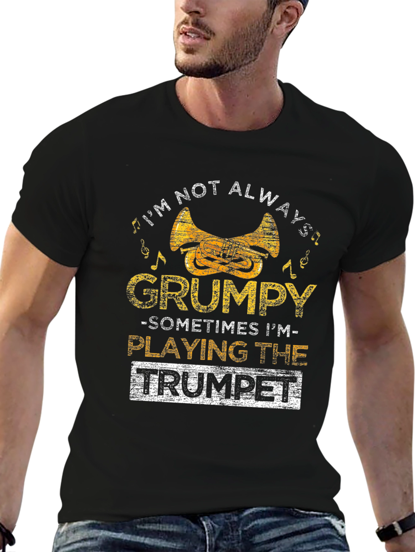 Grumpy Trumpet Player T-Shirt - Funny Musician Tee
