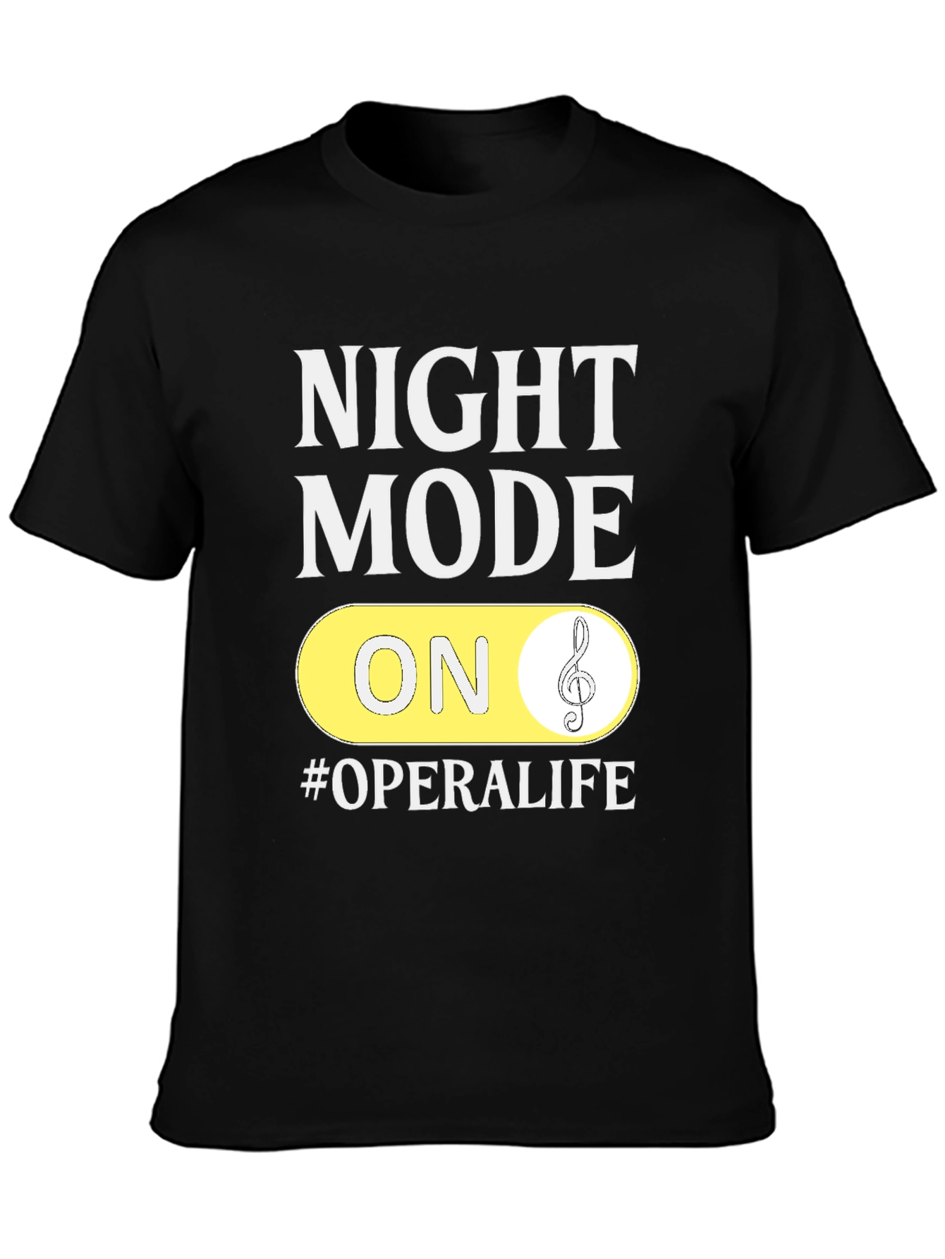 Night Mode On #OperaLife Black T-Shirt