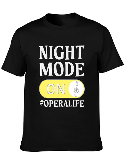 Night Mode On #OperaLife Black T-Shirt