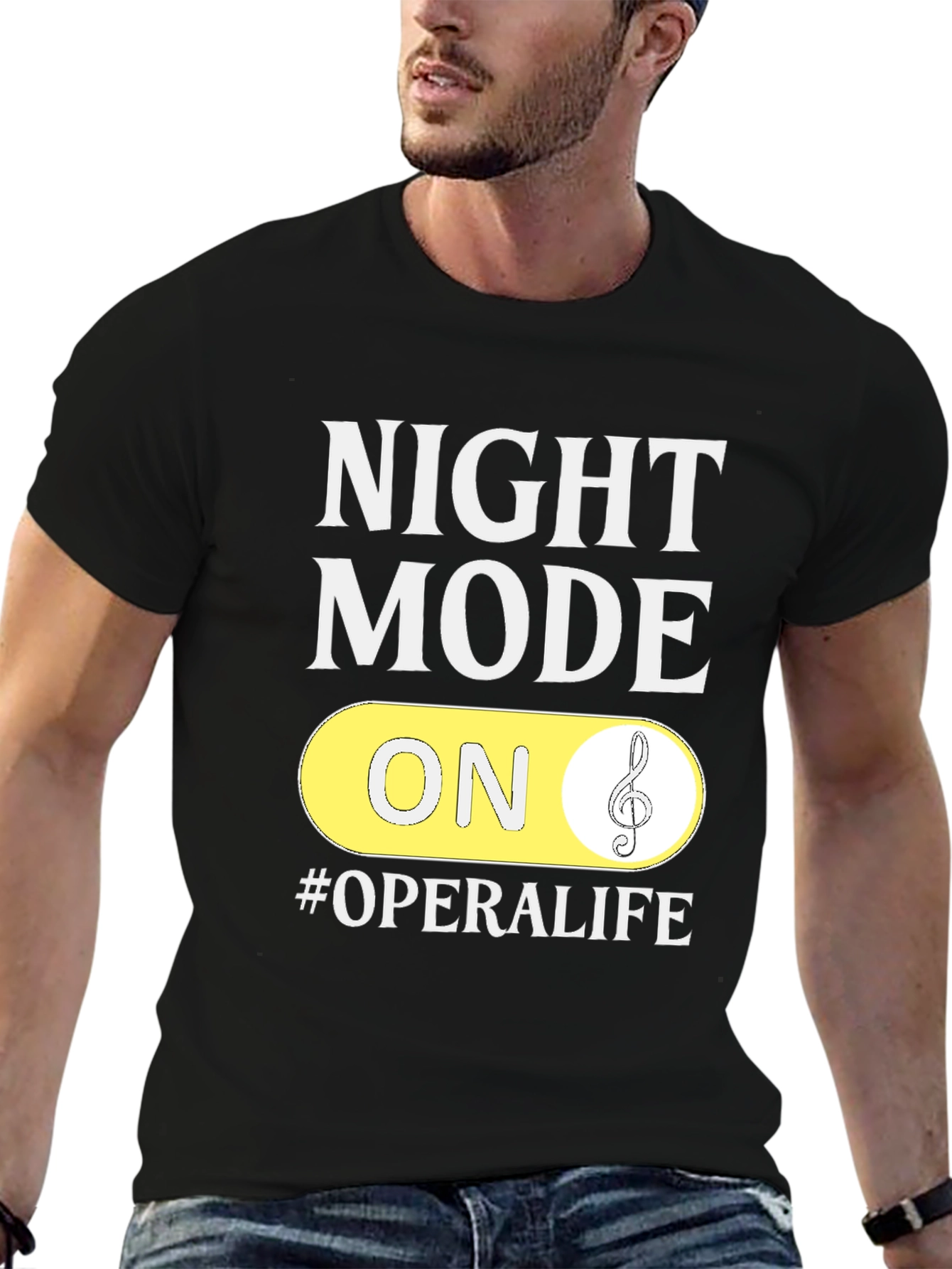 Night Mode On #OperaLife Black T-Shirt